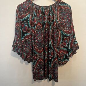 CL 22 Multicolored Paisley Womens Top No Size Listed
